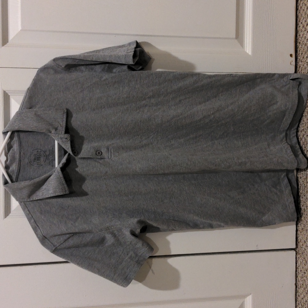 Men's short sleeve gray polo EUC